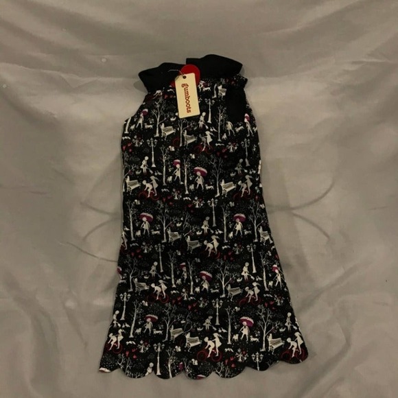 "Walk the Dog" Print Girl's Summer Dress - Picture 1 of 6